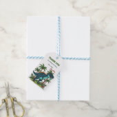 Dinosaurus verjaardag favorietjes labels cadeaulabel (Met Touw)