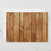 Dinosaurus verjaardag foto uitnodiging rustiek (Achterkant)