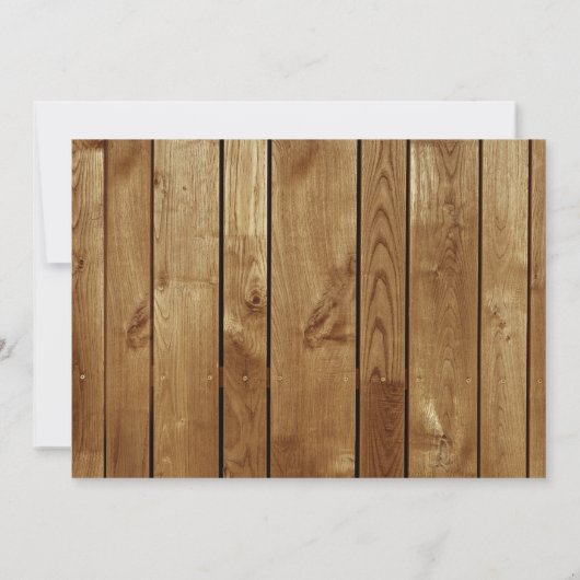 Dinosaurus verjaardag foto uitnodiging rustiek (Achterkant)