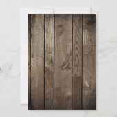 Dinosaurus verjaardag foto uitnodiging rustiek (Achterkant)