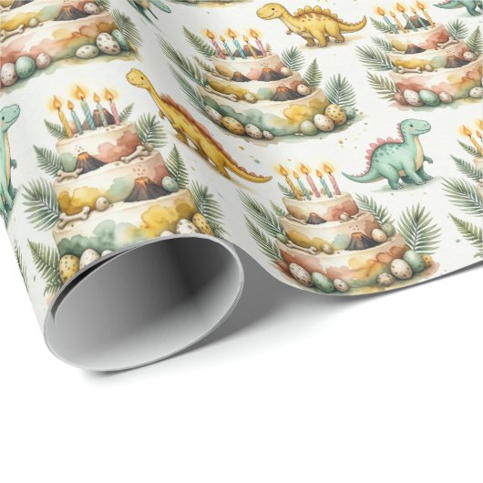 Dinosaurus Verjaardag Inpakpapier (Rol Hoek)