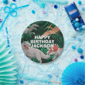 Dinosaurus Verjaardag Kinder Jurassic Trex Papieren Bordje (Feest)