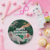 Dinosaurus Verjaardag Kinder Jurassic Trex Papieren Bordje (Feest)