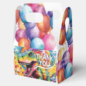 Dinosaurus verjaardag kleurrijke schattig bedankdoosjes (Geopend)
