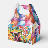 Dinosaurus verjaardag kleurrijke schattig bedankdoosjes (Voorkant Zijde)