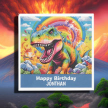 Dinosaurus verjaardag kleurrijke schattig