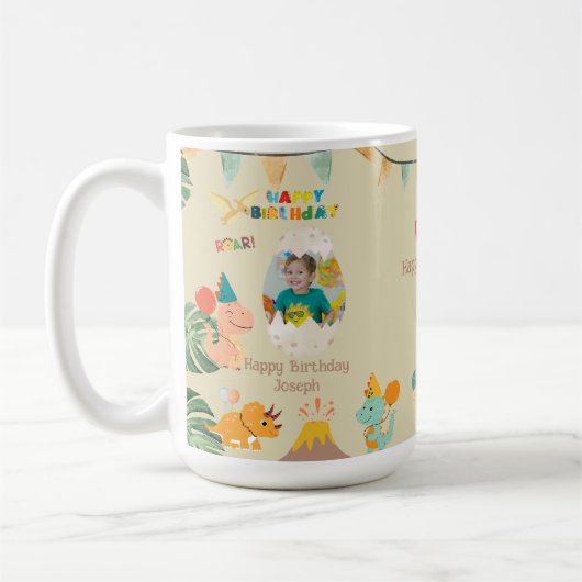 Dinosaurus Verjaardag Mok Gift – Aangepaste Naam & (Links)