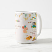 Dinosaurus Verjaardag Mok Gift – Custom Photo (Voorkant rechts)