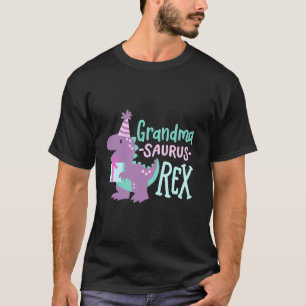 Dinosaurus Verjaardag Oma Saurus T Rex Familie Mat T-shirt