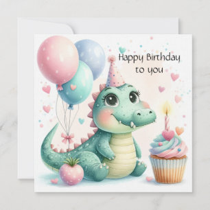 Dinosaurus verjaardag Persoonlijke aangepaste kaar