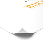 DINOSAURUS Verjaardag T Rex, goud Perfect Poster (Hoek)