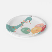 Dinosaurus Verjaardag Thema Papier Borden DINO1 Papieren Bordje (Gekanteld)
