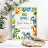 Dinosaurus Verjaardag Tijd Capsule Teken Poster