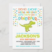 Dinosaurus Verjaardag Uitnodiging Dinosaurus Graaf (Voorkant)