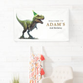 Dinosaurus Verjaardag Uitnodiging, Drie Rex Verjaa Spandoek (Insitu)