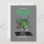 Dinosaurus Verjaardag Uitnodiging Kinderen Verjaar (Voorkant)