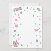 Dinosaurus Verjaardag Uitnodiging Meisje Roze Dino (Achterkant)