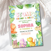 Dinosaurus Verjaardag Uitnodiging Meisjes Dino Ver