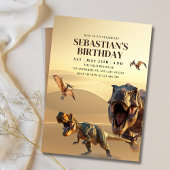 Dinosaurus Verjaardag Uitnodiging, T Rex Dino Verj