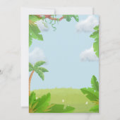 Dinosaurus Verjaardag Uitnodiging voor Tweede Verj (Achterkant)