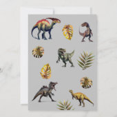 Dinosaurus Verjaardag Uitnodigingen Jongen Dino Ty (Achterkant)