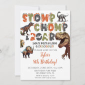 Dinosaurus Verjaardag Uitnodigingen Jongen Dino Ty (Voorkant)