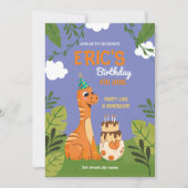 Dinosaurus Verjaardag Uitnodigingen Jurassic Dino  (Voorkant)