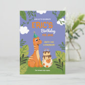 Dinosaurus Verjaardag Uitnodigingen Jurassic Dino  (Staand voorkant)