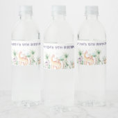 Dinosaurus verjaardag waterfles label sjabloon etiket (Flessen)