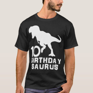 Dinosaurus VerjaardagSaurus 10e 10 jaar oud Verjaa T-shirt