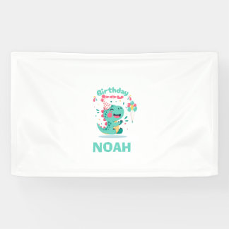 Dinosaurus Verjaardagsbanner | Feest voor Jongens Spandoek