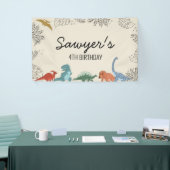 Dinosaurus verjaardagsbanner spandoek (Beurs)