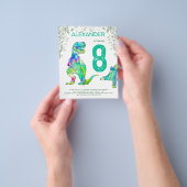 Dinosaurus verjaardagsfeest budget flyer (Hand)