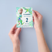 Dinosaurus verjaardagsfeest budget flyer (Hand)