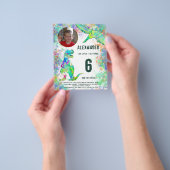 Dinosaurus verjaardagsfeest budget flyer (Hand)