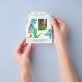 Dinosaurus Verjaardagsfeest Budget Uitnodiging Flyer (Hand)