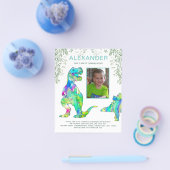Dinosaurus Verjaardagsfeest Budget Uitnodiging Flyer (Enkel)