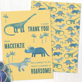 Dinosaurus Verjaardagsfeest Dank Je Bedankkaart