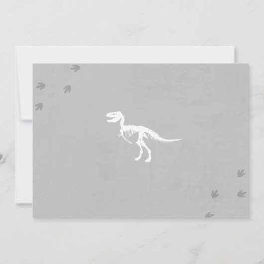 Dinosaurus Verjaardagsfeest Dino Dig Trex Foto Uit Kaart (Achterkant)