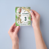 Dinosaurus Verjaardagsfeest Foto Budget Flyer (Hand)