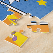 Dinosaurus Verjaardagsfeest Jigsaw Puzzel (Zijkant)