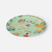 Dinosaurus Verjaardagsfeest Papier Bord – Aangepas (Gekanteld)