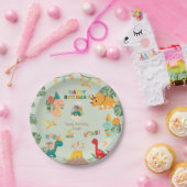 Dinosaurus Verjaardagsfeest Papier Bord – Aangepas (Feest)
