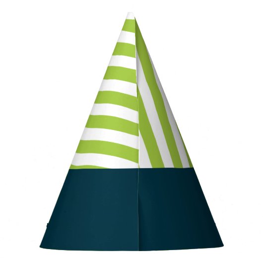 Dinosaurus Verjaardagsfeest Petten Groene Strepen Feesthoedjes (Achterkant)