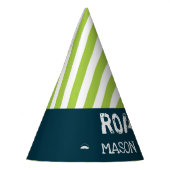 Dinosaurus Verjaardagsfeest Petten Groene Strepen Feesthoedjes (Links)