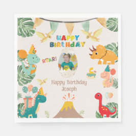 Dinosaurus Verjaardagsfeest servetten - Custom Pho