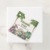 Dinosaurus Verjaardagsfeest T-rex Waterverf Bedankjes Labels (In situ)