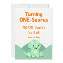 Dinosaurus verjaardagsfeest uitnodiging