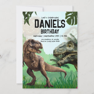 Dinosaurus verjaardagsfeest uitnodiging, Brullende Kaart