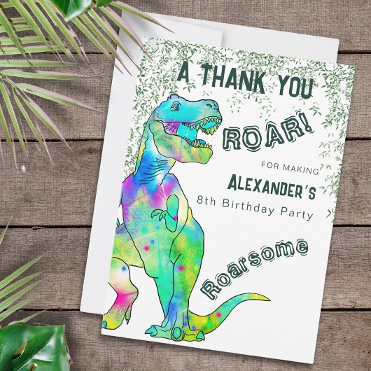 Dinosaurus Verjaardagsfeestje Bedankt